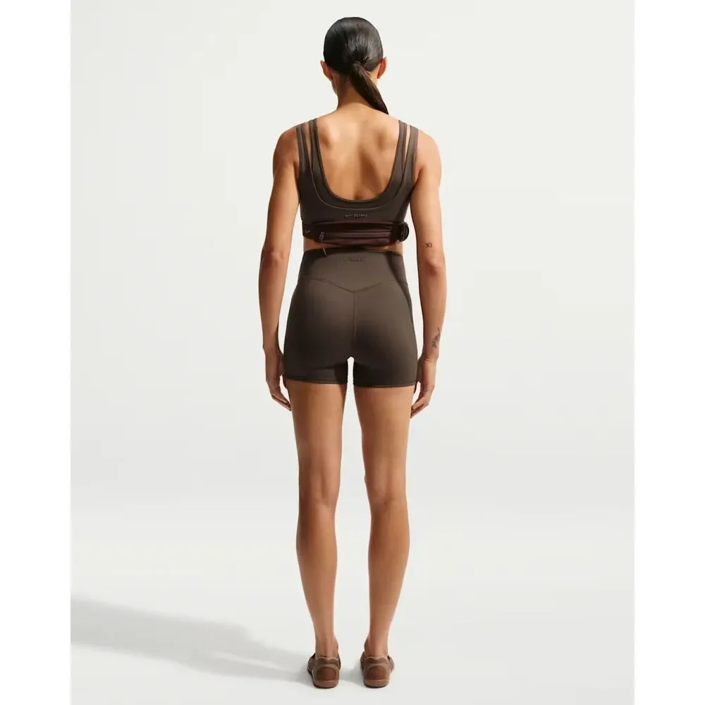 NEW NikeSKIMS Double Strap Scoop Bra Dark Sepia Deep Brown Small NWOT - Picture 4 of 7